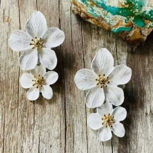 Anthro Blossom Earrings in Narcissus